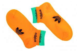 Носки спортивные с принтом, цвет оранжевый и зелёный