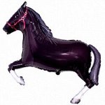 902625N Шар-фигура/ мини фольга, &quot;Лошадь черная&quot; (FM), 14&quot;/36 см
