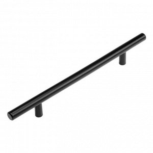 Ручка рейлинг, облегченная, d=12 мм, м/о 160 мм, цвет черный