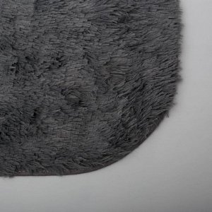 Коврик овальный Доляна «Пушистик», 40x60 см, цвет дымчатый