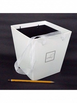 Коробка-сумка для цветов 13 х 18 х 13 см цвет МИКС