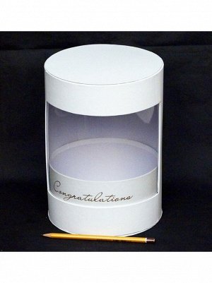 Коробка картон цилиндр с окном набор 3 шт 27 х 21 см цвет микс HS-12-1