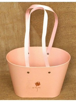 Коробка для цветов 22 х13,5 х15 см с ручкой