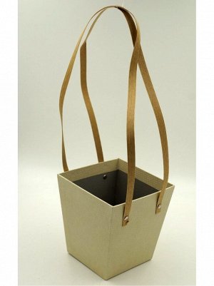 Коробка-сумка для цветов 14 х 14 х 15 см