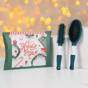 Подарочный набор «Новый год - Фея», 3 предмета: открытка, брашинг, массажная расчёска, цвет разноцветный