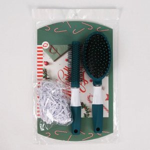 Подарочный набор «Новый год - Фея», 3 предмета: открытка, брашинг, массажная расчёска, цвет разноцветный