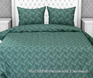 Пододеяльник 1,5-спальный, бязь "Комфорт" (220) (Иллюзия, зеленый)