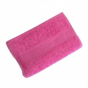 Махровое гладкокрашенное полотенце 40*70 см 460 г/м2 (Ярко-розовый)
