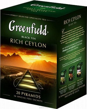 Чай Гринфилд пирам. Rich Ceylon black tea 2г 1/20/8, шт