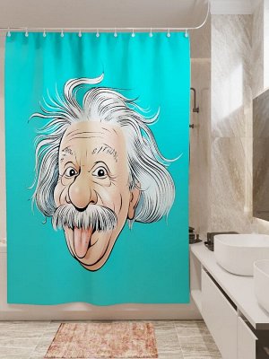 Фотоштора для ванной Альберт Эйнштейн