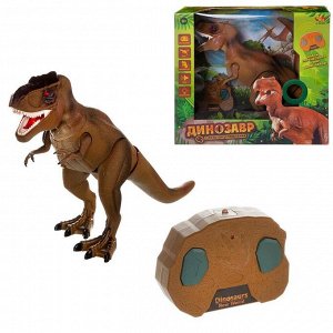 Интерактивная игрушка ABtoys Динозавр Тираннозавр на радиоуправлении, движение, световые и звуковые эффекты, 38х15 см656
