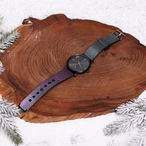 Мужской подарочный набор "С Новым годом!", наручные часы и ремень (122х3,7 см)