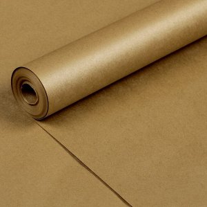 Подарочная крафт бумага в рулоне "Золотая"