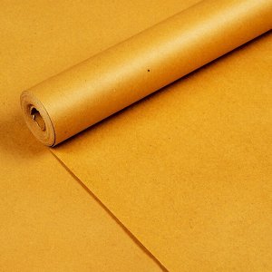 Подарочная крафт бумага в рулоне "Оранжевый"