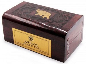 Чай чёрный листовой Assam Black Tea 50 гр. в деревянной шкатулке