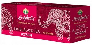 Чай чёрный пакетированный Assam Indian Black Tea Bestofindia 25 пак. по 2 гр.