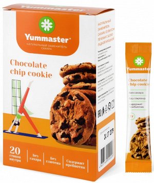 Заменитель сахара Печенье с шоколадной крошкой Yummaster (20 стиков в уп. по 2 гр.)