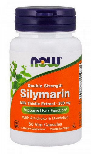 Силимарин (расторопша) Silymarin Milk Thistle 300 мг. Now 50 капс.
