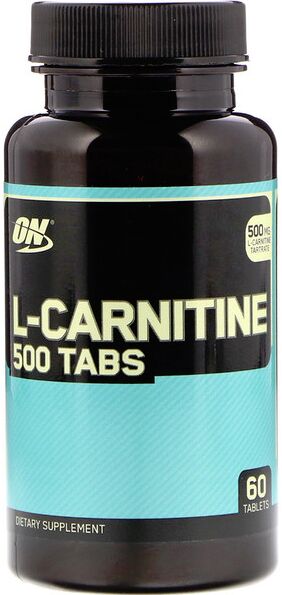 Жиросжигатель Карнитин L-Carnitine 500 mg Optimum Nutrition 60 таб.
