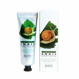 Jigott real moisture hand cream Крем для рук с муцином улитки