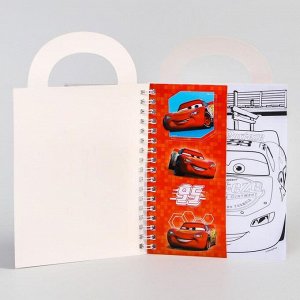 Блокнот-сумочка с раскраской, Тачки, 45 листов, А6
