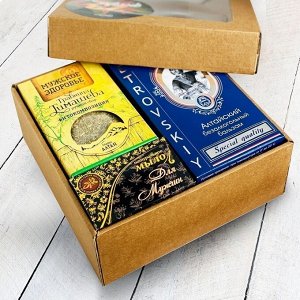 Подарочный набор крафт коробка С днем защитника отечества 23 февраля №15