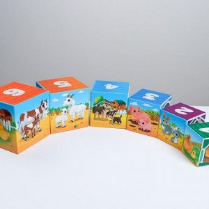 Развивающая игра «Умные кубики. Животные фермы», 1+