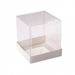 Коробка с прозрачной крышкой 8х8х8 см