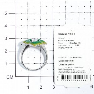 Серебряное кольцо с фианитом R1235-CZE-RR-GY