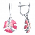 Серебряные серьги с эмалью E1278-CZE-RR-PW