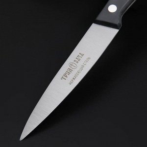 Нож кухонный Труд Вача «Европа», овощной, лезвие 9 см, цвет чёрный 5477912