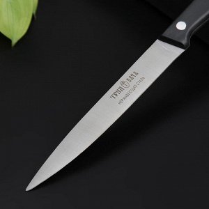 Нож кухонный Труд Вача «Европа», овощной, лезвие 12 см, цвет чёрный 5477913