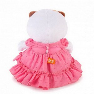 LB-013 Мягкая игрушка BUDI BASA Кошка Ли-Ли BABY в платье с вязаным цветочком, 20 см