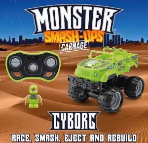 TY6082A Машинка р/у разбивающийся внедорожник "Monster Smash Ups", Cyborg