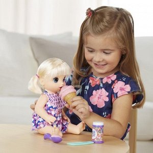 C1090EU4-no Кукла Hasbro BABY ALIVE Малышка с мороженым с аксессуарами