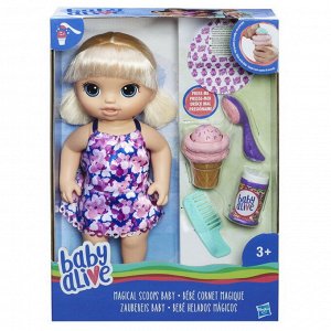 C1090EU4-no Кукла Hasbro BABY ALIVE Малышка с мороженым с аксессуарами