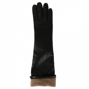 Перчатки жен. 100% нат. кожа (ягненок), подкладка: шерсть, FABRETTI 12.5-1 black