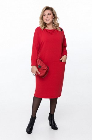 Платье Платье Pretty 830 красный 
Состав ткани: Вискоза-30%; ПЭ-66%; Эластан-4%; 
Рост: 164 см.

Платье трикотажное свободного кроя с цельновыкроенными рукавами. Спереди ниже талии обработан горизонт