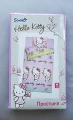 Простыня "Hello Kitty" 148/215 рисунок 4818/5 01