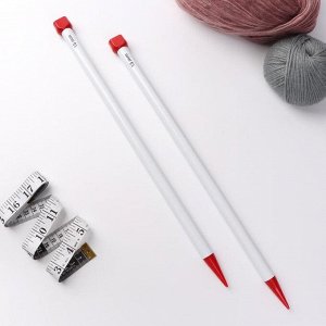 Спицы для вязания, прямые, d = 15 мм, 40 см, 2 шт