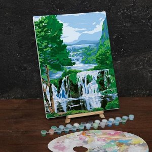 Картина по номерам на холсте с подрамником «Водопад» 30х40 см