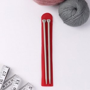 Спицы для вязания, прямые, с тефлоновым покрытием, d = 5,5 мм, 20 см, 2 шт