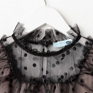 Платье сетка с оборкой "KAFTAN", чёрный, пудра, р-р 30 (98-104см)