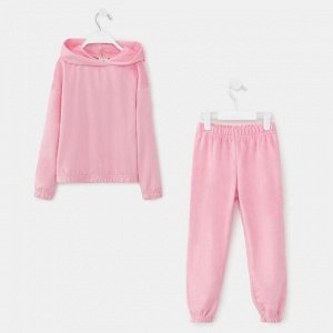 Костюм для девочки (худи, брюки) MINAKU: Casual Collection KIDS цвет розовый, рост 104