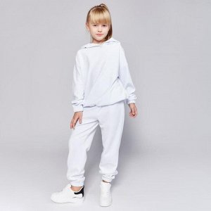 Комплект детский (худи, брюки) MINAKU: Casual Collection KIDS цвет белый, рост 122