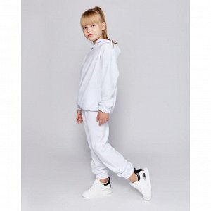 Комплект детский (худи, брюки) MINAKU: Casual Collection KIDS цвет белый, рост 122