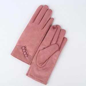 Перчатки женские безразмерные, с утеплителителем, для сенсорных экранов, цвет розовый