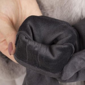 Перчатки женские безразмерные, без утеплителя, для сенсорных экранов, цвет серый