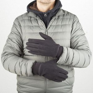 Перчатки мужские, размер 10,5, без утеплителя, цвет чёрный