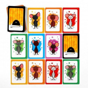 Настольная игра «Мышиные бега. Поймай всех мышей», 96 карт